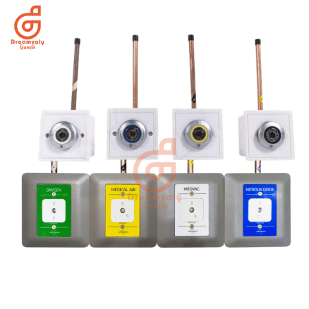 Wall Type Medical Oxygen, Air, Vacuum, Nitrous & AGSS Gas Outlet American & British Standard - Dreamvaly